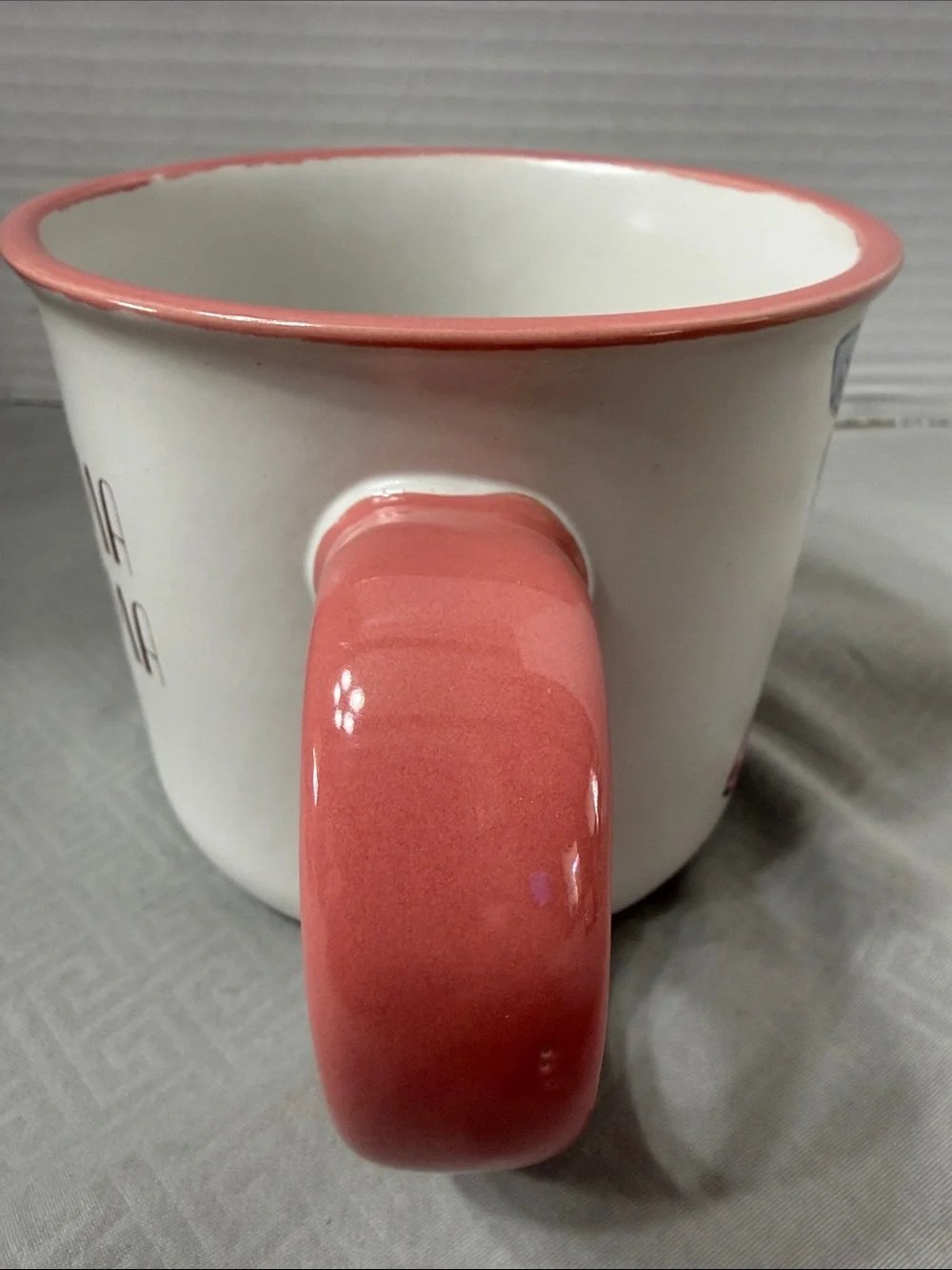 Belle Maison Mama Llama Pink Accent Ceramic Camper Coffee Mug Pink Handle & Rim - Picture 2 of 10
